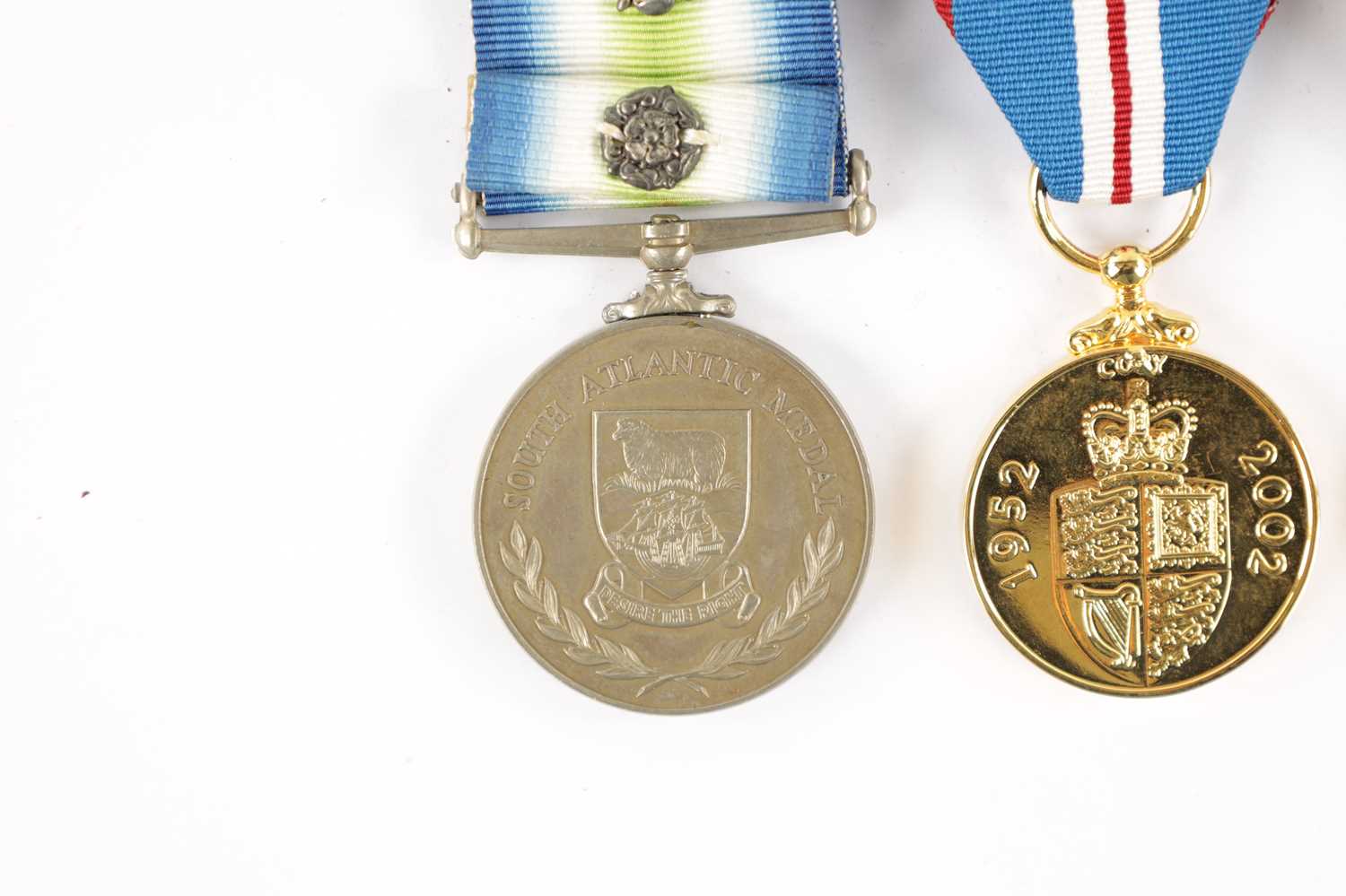 A 1982 FALKLANDS WAR SOUTH ATLANTIC MEDAL WITH ROSETTE. - Image 3 of 6