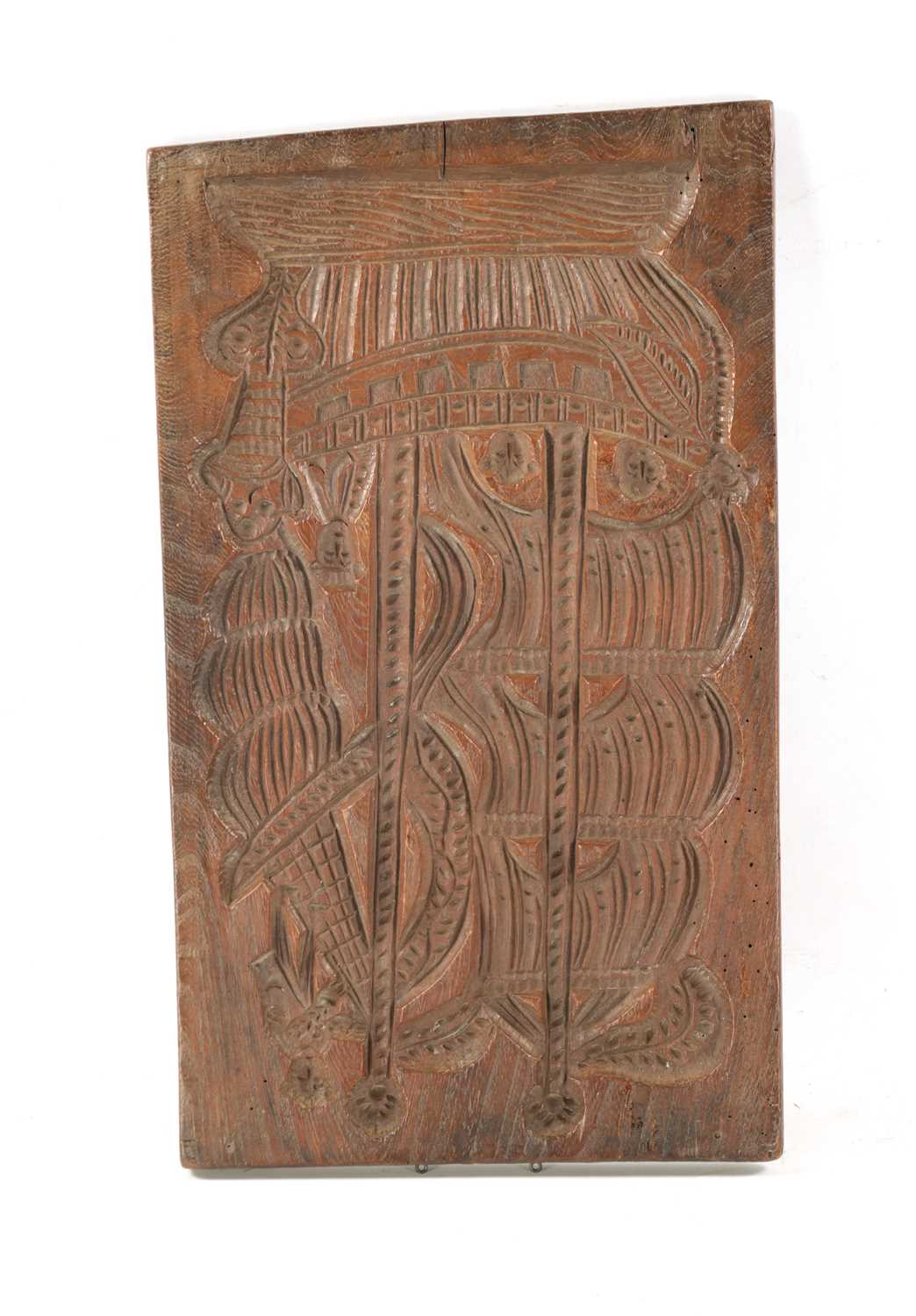 AN UNUSUAL 19TH CENTURY CARVED WOOD DOUBLE-SIDED GINGERBREAD MOULD - Image 5 of 7