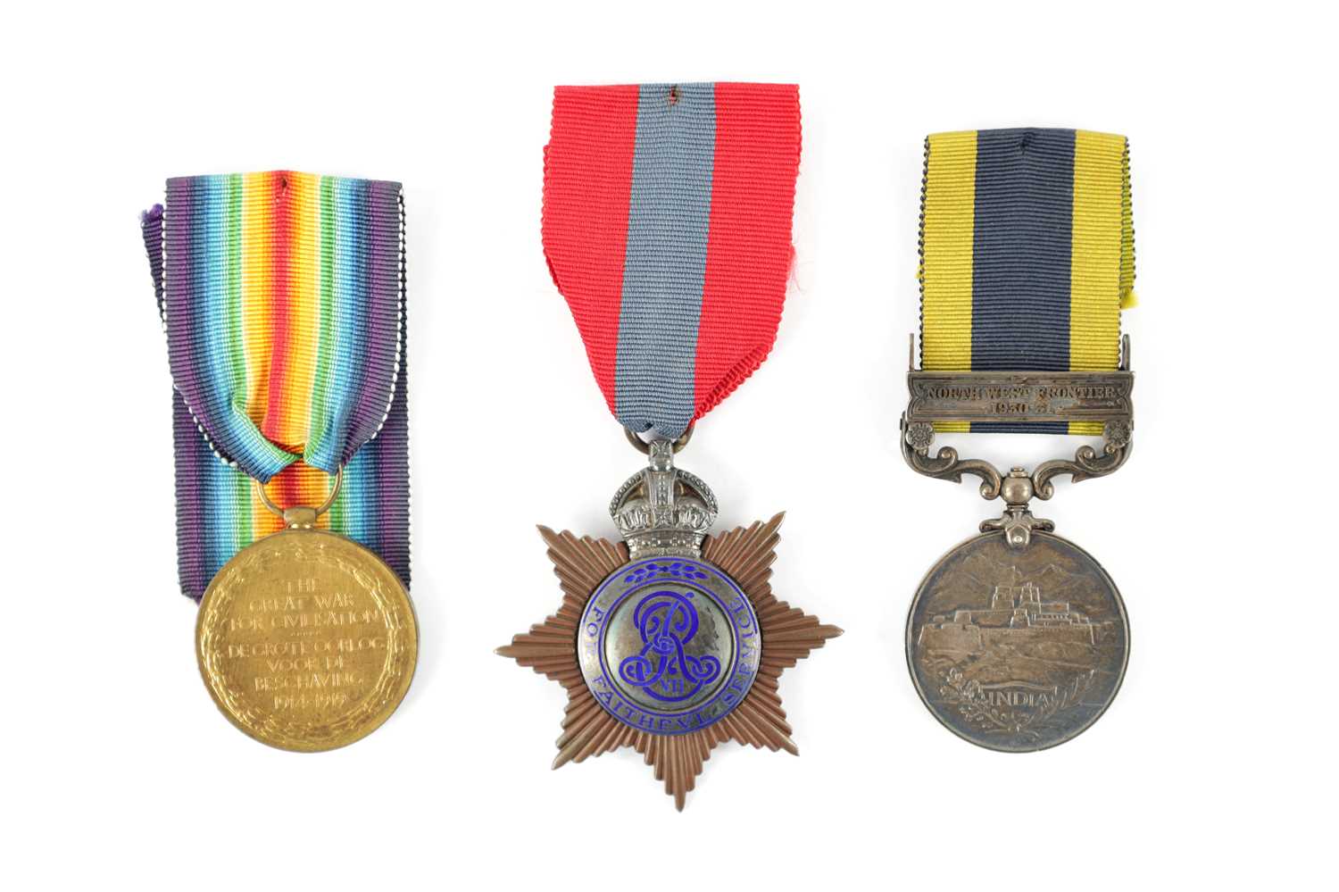 AN INDIAN GENERAL SERVICE MEDAL AND AN IMPERIAL SERVICE MEDAL