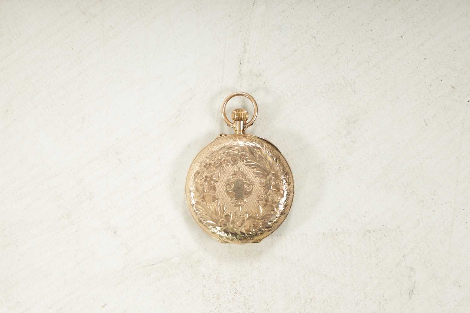 A 12CT GOLD CASED OPEN FACED FOB WATCH - Image 4 of 5