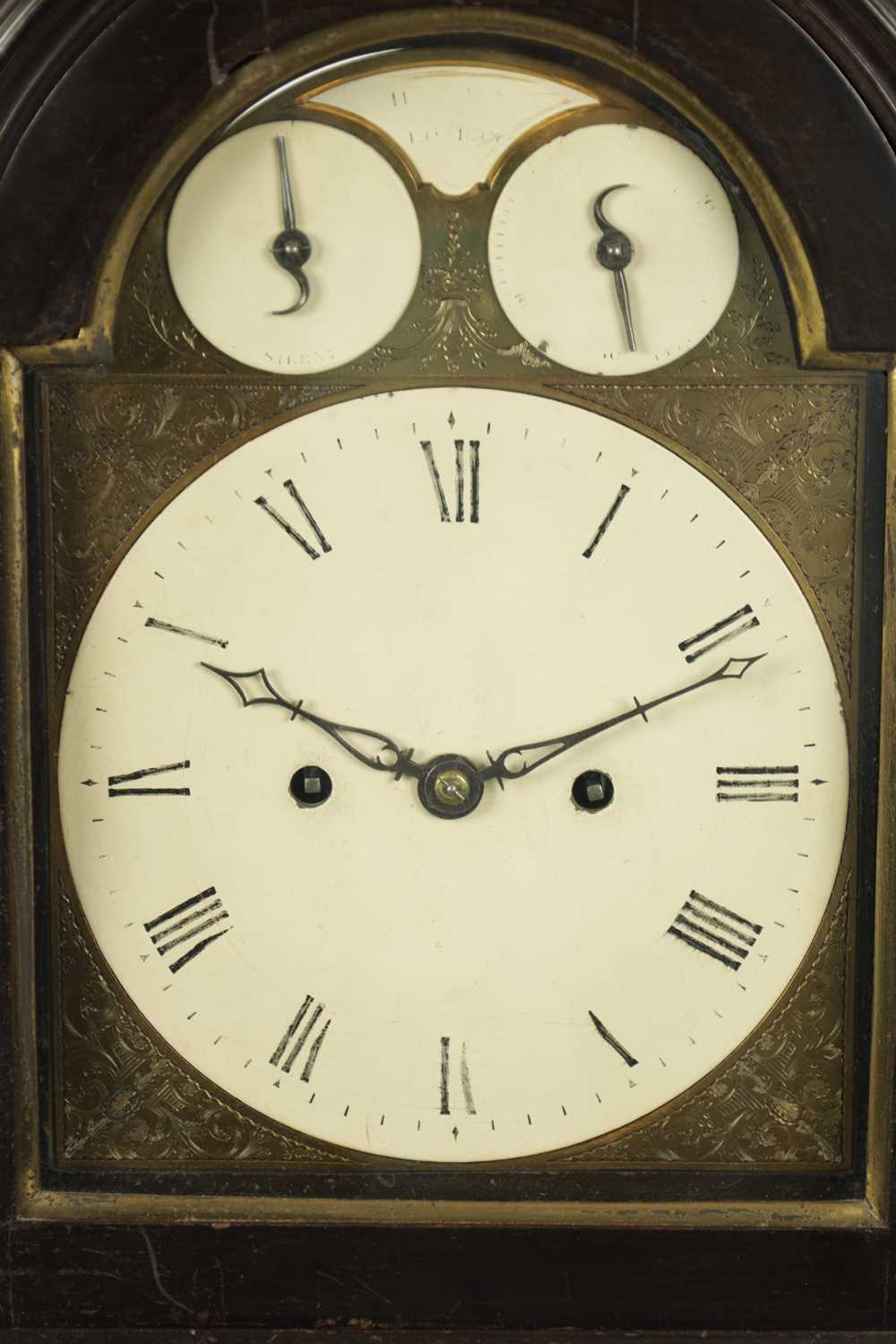 HALEY LONDON. A GEORGE III EBONISED ARCH-TOP BRACKET CLOCK - Image 3 of 10