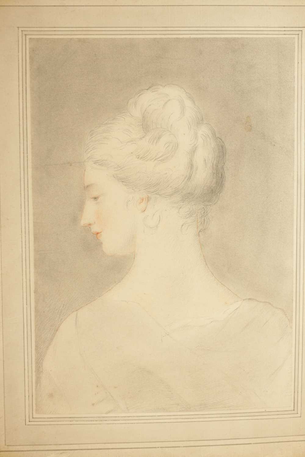 A COLLECTION OF SIX 19TH CENTURY PORTRAIT DRAWINGS OF LADIES - Image 9 of 10