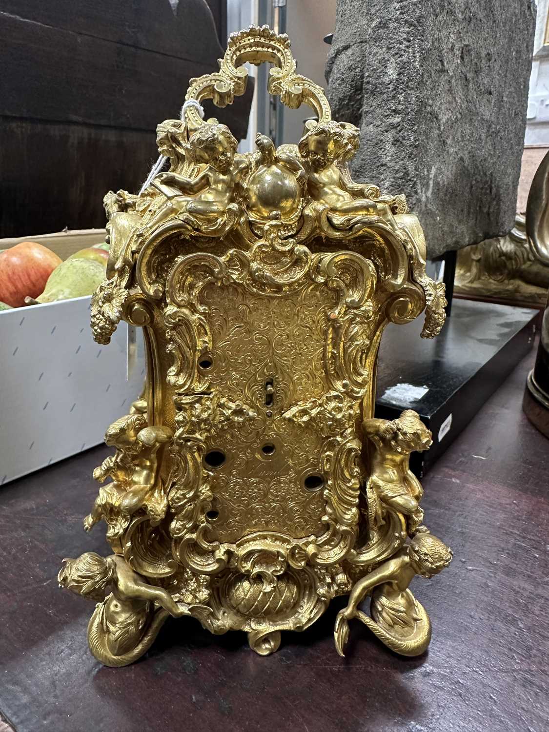 GROHE, PARIS. A FINE AND RARE MID 19TH CENTURY FRENCH CAST GILT BRASS ROCOCO REPEATING PETITE SONNER - Image 17 of 17