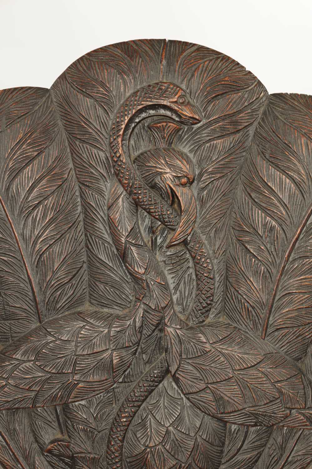 A 19TH CENTURY ANGLO-INDIAN CARVED HARDWOOD ARMCHAIR - Image 2 of 11