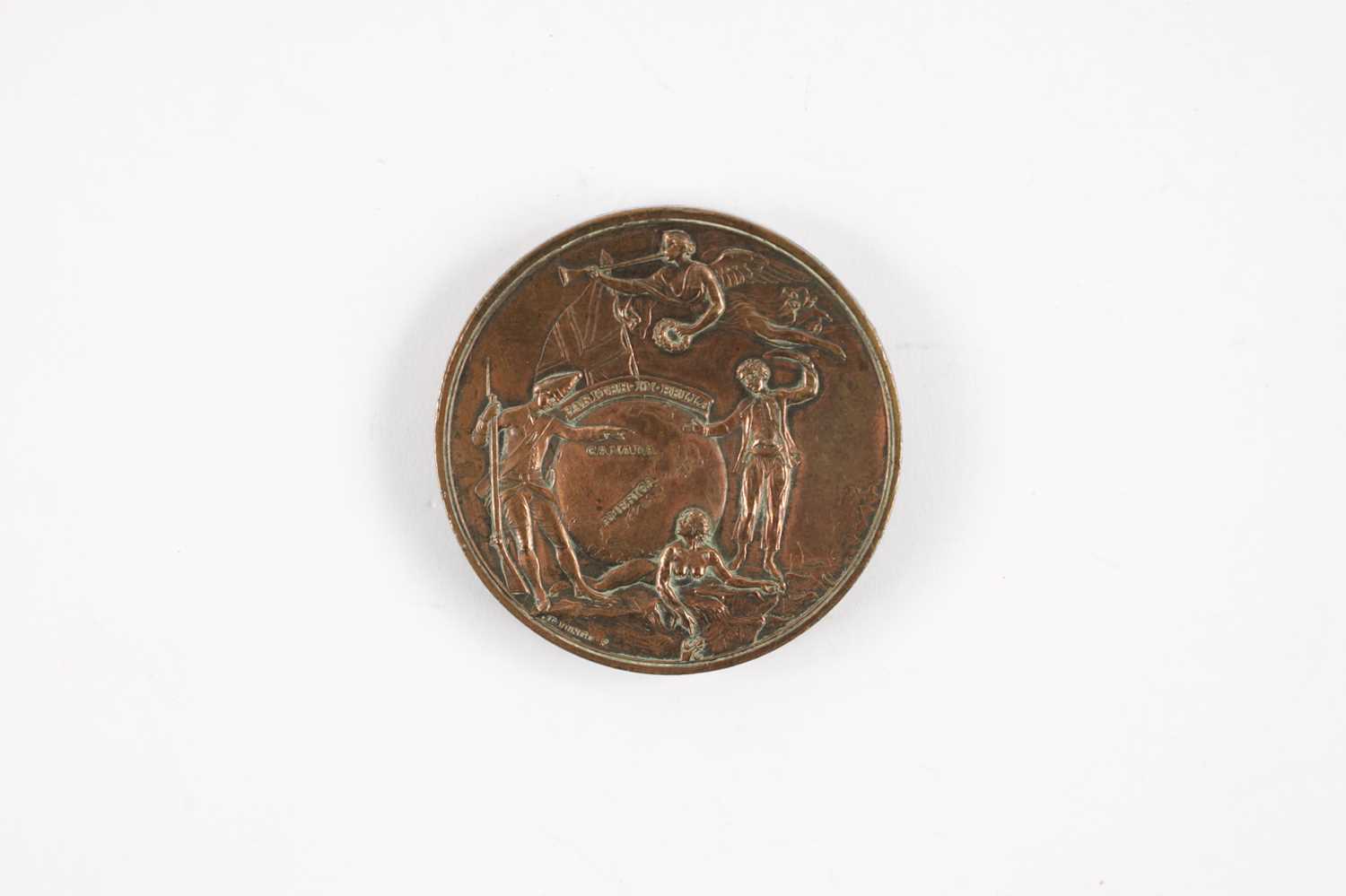 A RARE COPPER MEDAL COMMEMORATING THE CAPTURE OF LOUISBOURG IN 1758 - Image 2 of 3