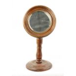 A 19TH CENTURY MAHOGANY ADJUSTABLE SHAVING MIRROR