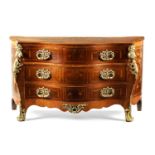 A FINE GEORGE II ENGLISH MARQUETRY COMMODE IN THE MANNER OF HENRY HILL