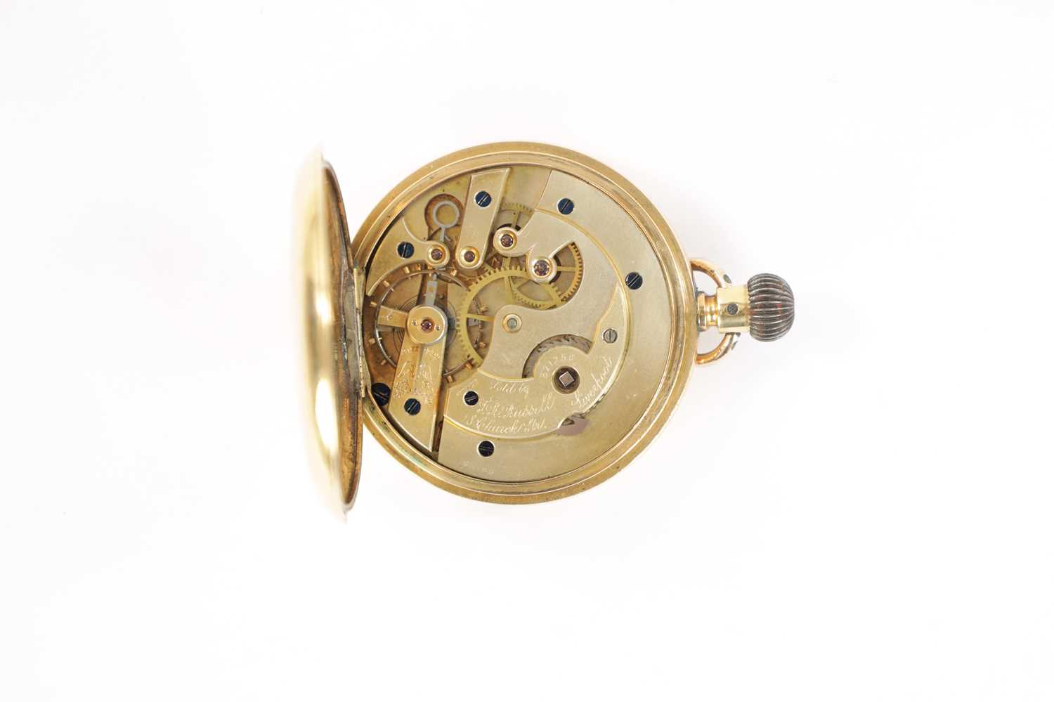 THOMAS R RUSSELL. 18 CHURCH STREET LIVERPOOL, AN 18CT GOLD FULL HUNTER GENTLEMAN'S POCKET WATCH - Image 3 of 4