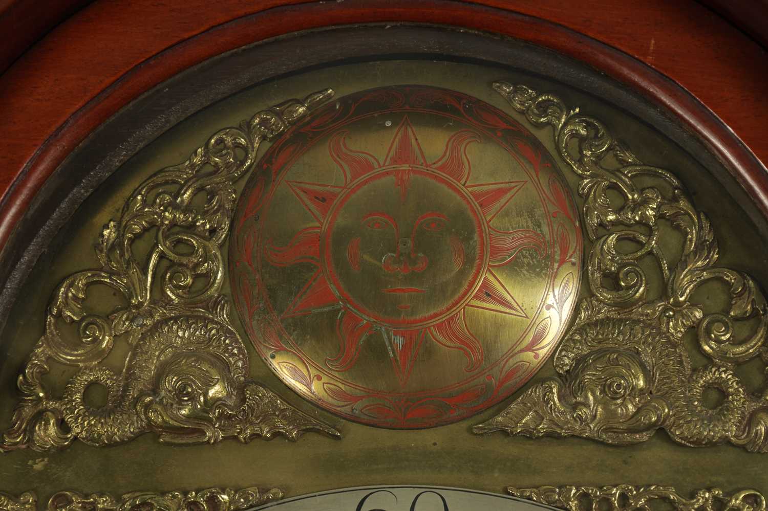 R. HENDERSON, SCARBROUGH. A MID 18TH CENTURY FIGURED MAHOGANY LONGCASE CLOCK - Bild 3 aus 8