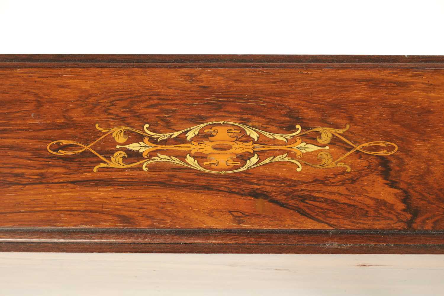 A 19TH CENTURY INLAID ROSEWOOD SUTHERLAND TABLE - Image 3 of 6