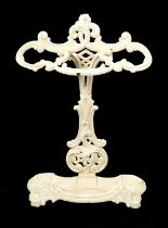 A 19TH CENTURY CAST IRON STICK STAND IN THE COALBROOKDALE STYLE
