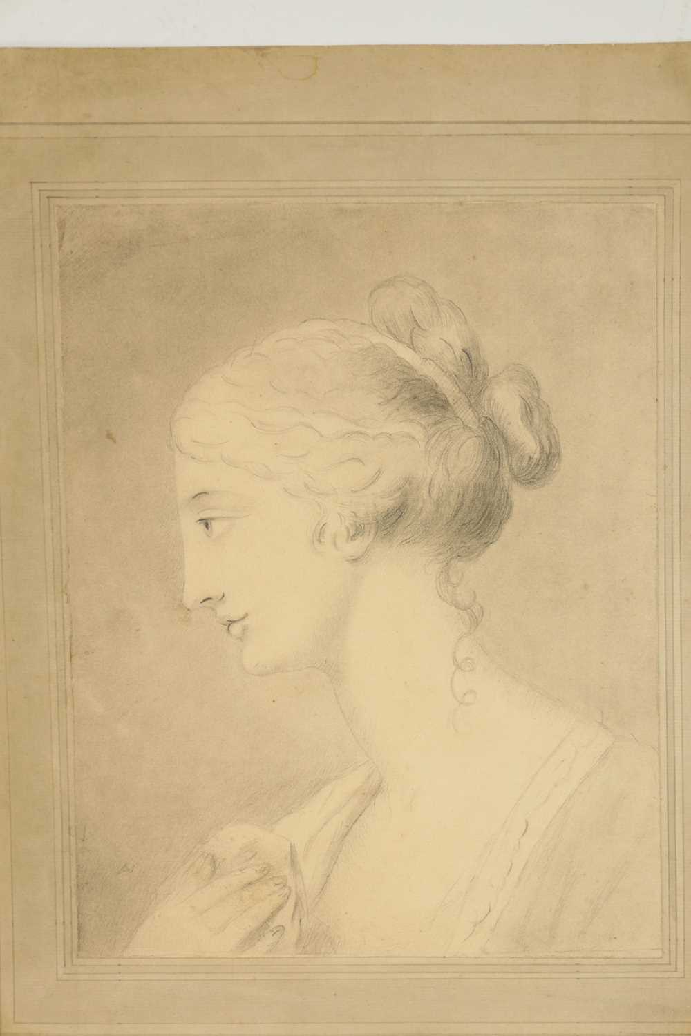 A COLLECTION OF SIX 19TH CENTURY PORTRAIT DRAWINGS OF LADIES - Image 8 of 10