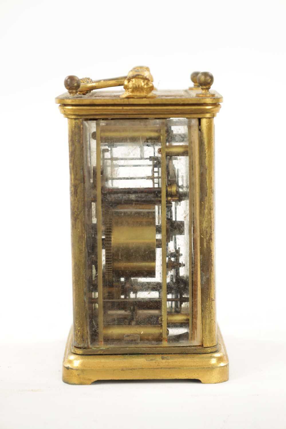 A MID 19TH CENTURY STRIKING CARRIAGE CLOCK WITH CALENDAR - Image 7 of 7