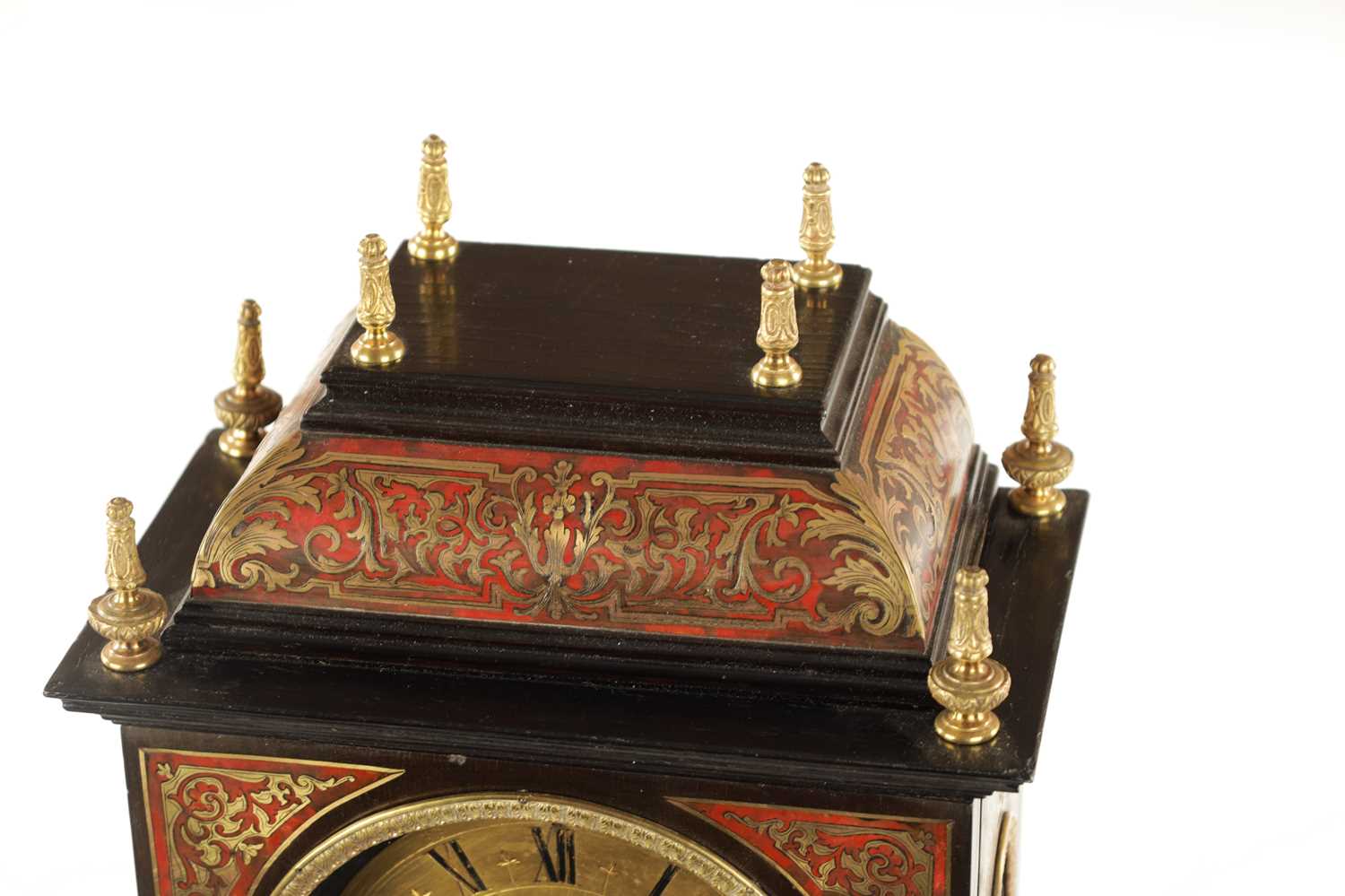 A LATE 19TH CENTURY FRENCH BOULLE MANTEL CLOCK - Image 2 of 10