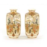 A FINE PAIR OF JAPANESE MEIJI PERIOD SATSUMA CABINET VASES