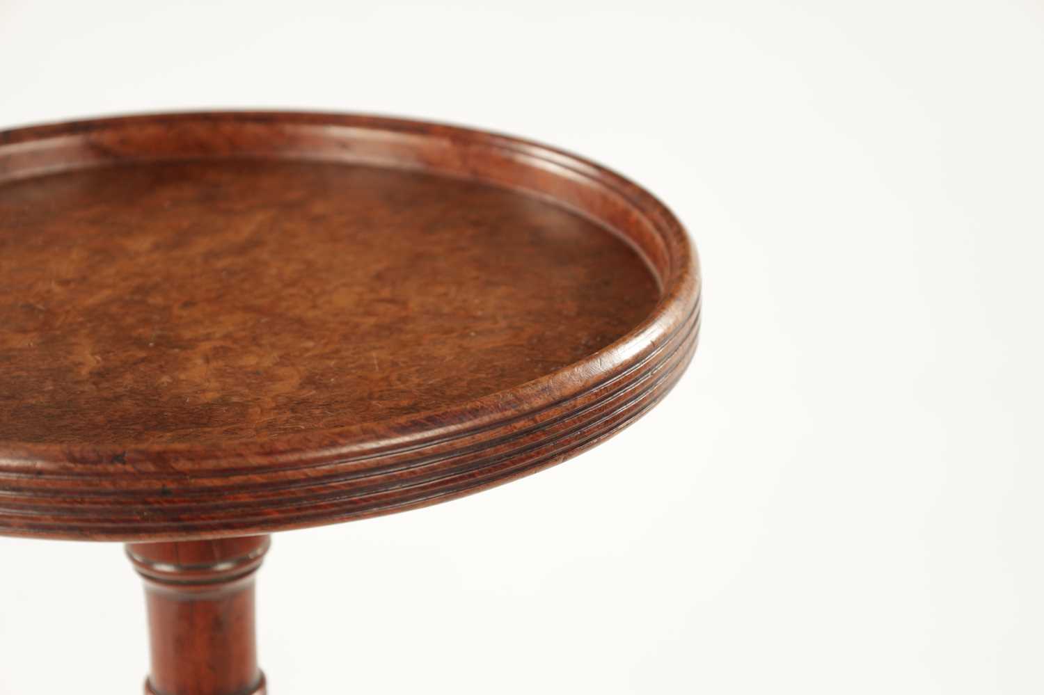 A RARE 18TH CENTURY FRUITWOOD AND BURR WOOD TOP WINE TABLE - Image 4 of 7