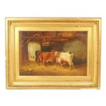 A 19TH CENTURY SIGNED ENGLISH SCHOOL OIL ON CANVAS