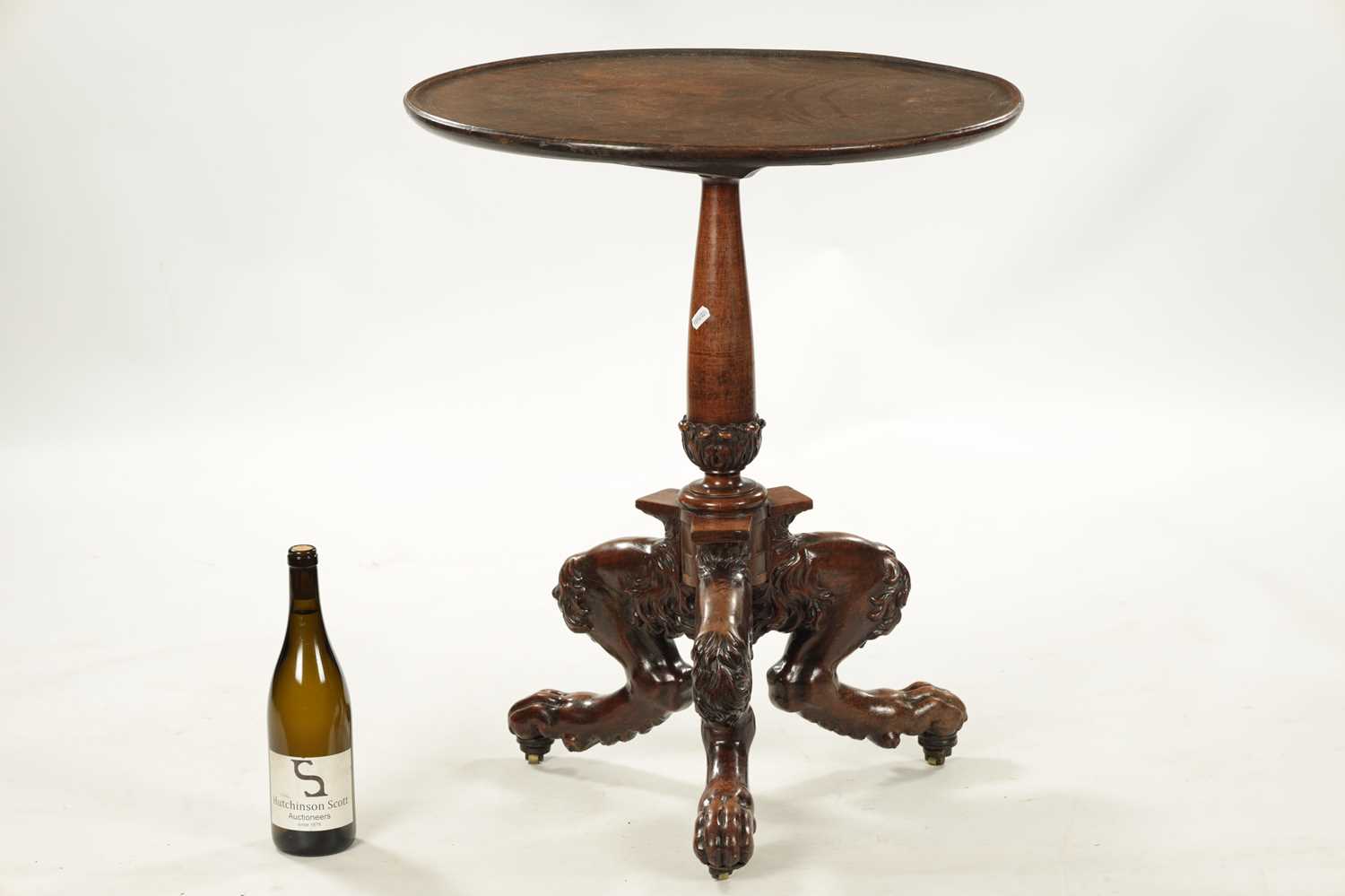 A RARE 18TH CENTURY WALNUT TRIPOD TABLE - Image 2 of 6