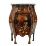 AN EARLY 18TH CENTURY ITALIAN MARQUETRY AND BONE INLAID COMMODE OF SMALL SIZE
