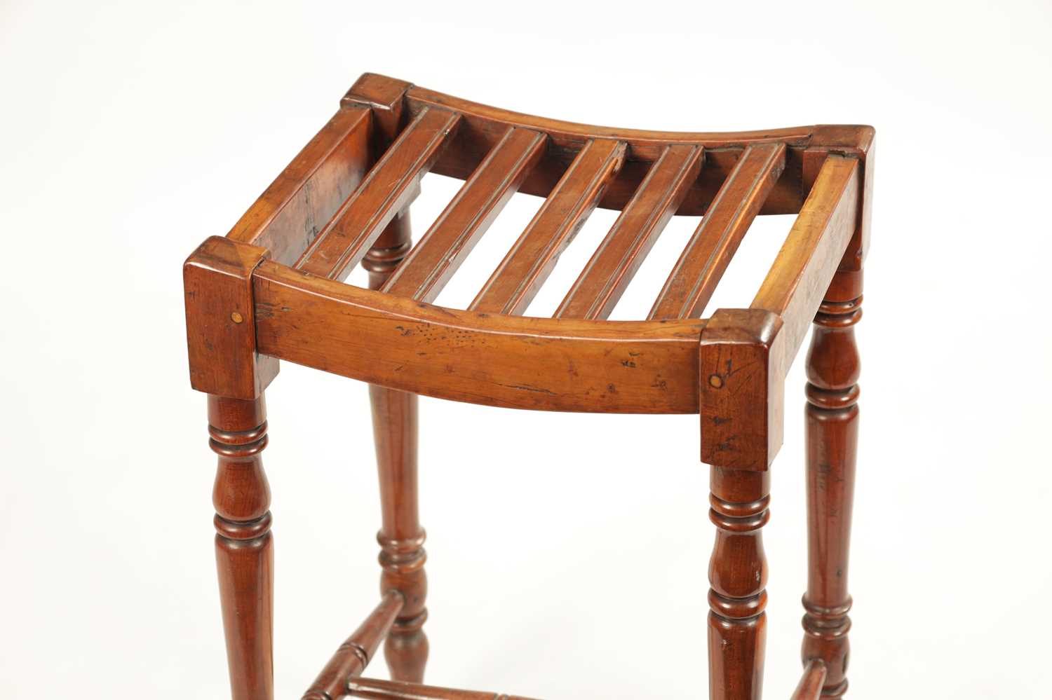 A RARE REGENCY YEW WOOD SLATTED TOP STOOL - Image 2 of 6