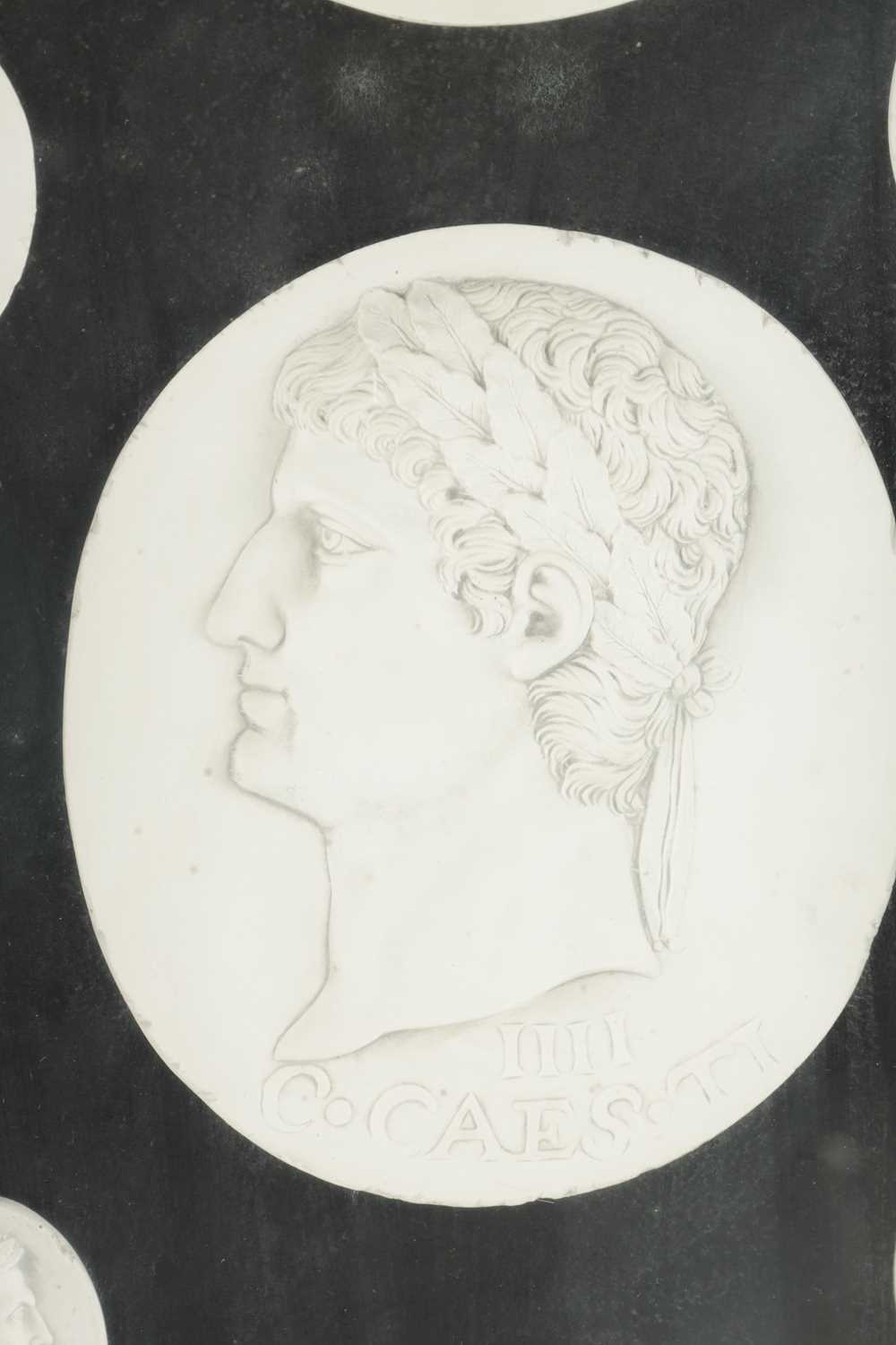 A COLLECTION OF 19TH CENTURY PLASTER BUST PLAQUES - Image 4 of 8