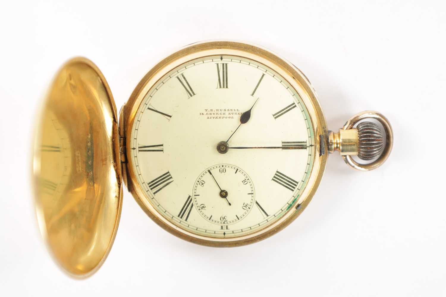 THOMAS R RUSSELL. 18 CHURCH STREET LIVERPOOL, AN 18CT GOLD FULL HUNTER GENTLEMAN'S POCKET WATCH - Image 2 of 4