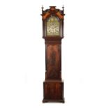 JAMES SANDIFORD, MANCHESTER. A GEORGE III FIGURED MAHOGANY EIGHT-DAY QUARTER STRIKING LONGCASE CLOCK