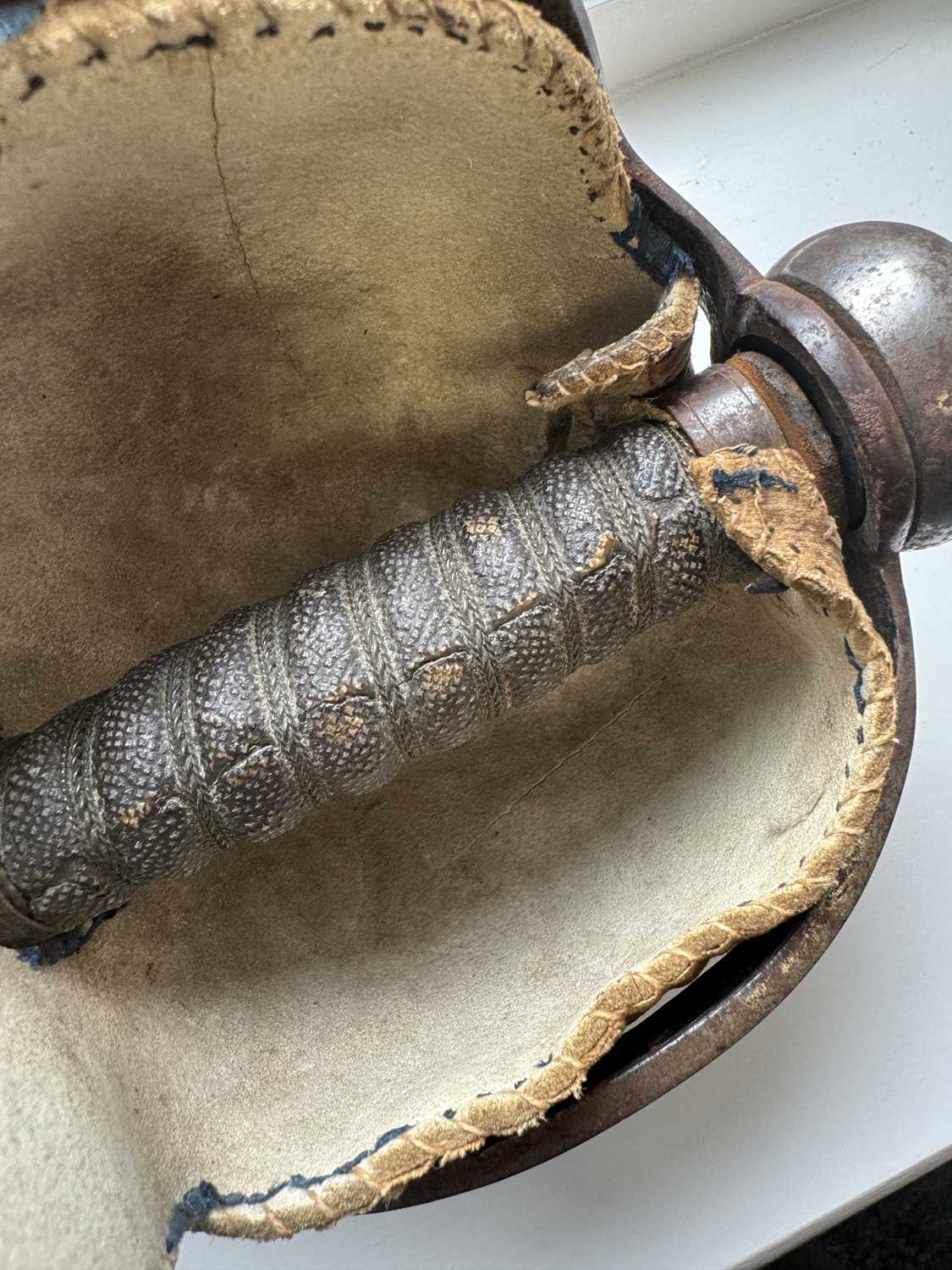 A RARE MID 18TH CENTURY SCOTTISH BASKET-HILTED BROADSWORD - Image 14 of 16