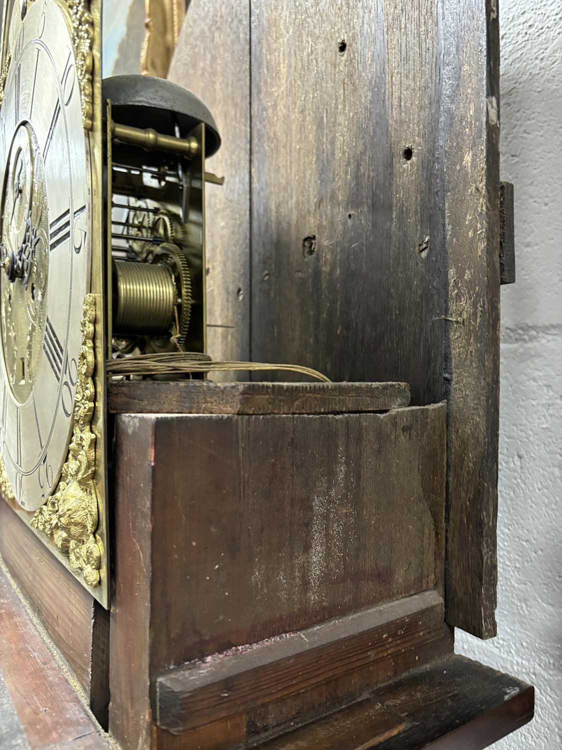 JOHN WYKE, LIVERPOOL. AN EARLY GEORGE III FIGURED MAHOGANY EIGHT DAY LONGCASE CLOCK - Image 14 of 16