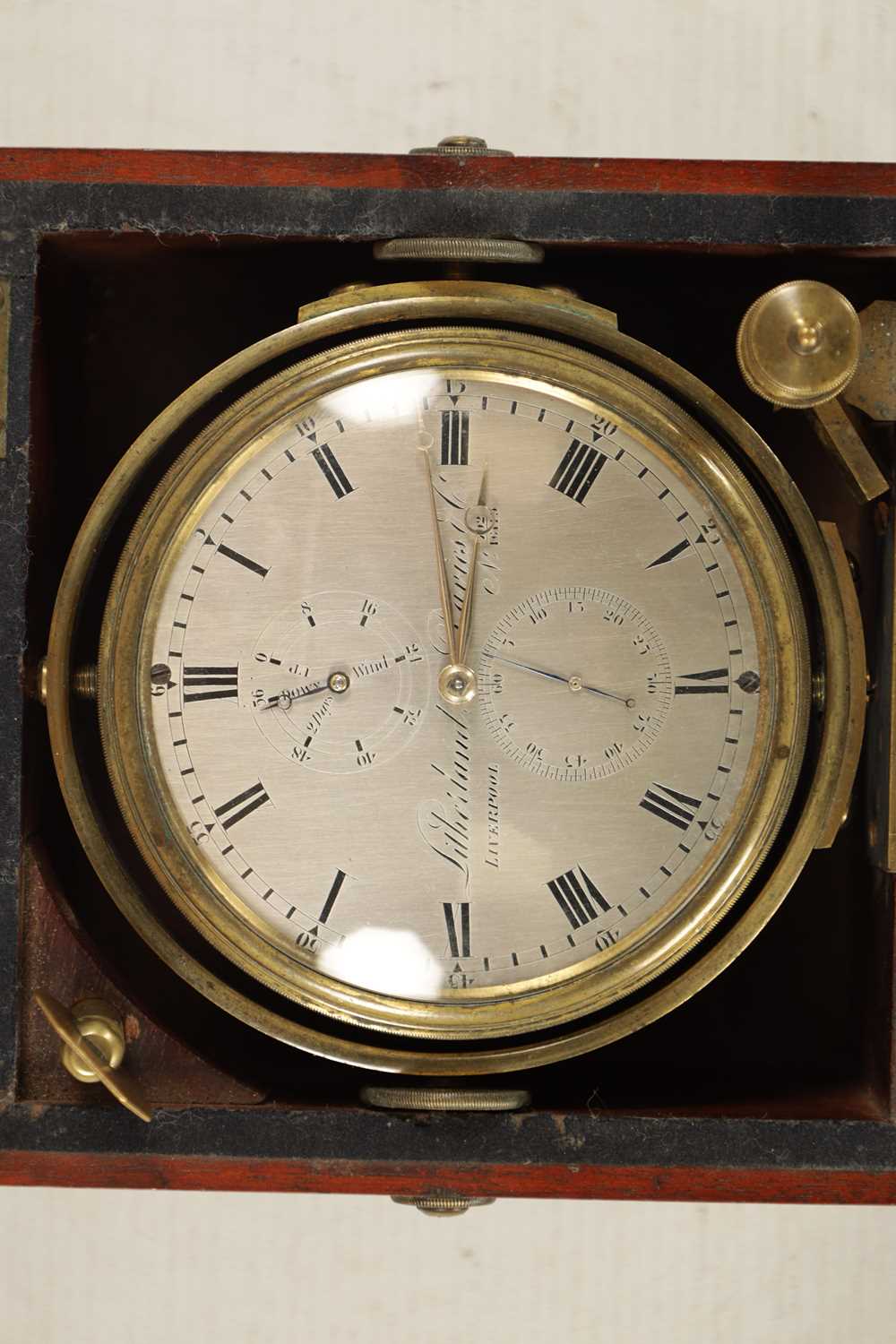 LITHERLAND, DAVIES & CO., LIVERPOOL. A SMALL MID 19TH CENTURY TWO-DAY MARINE CHRONOMETER - Image 6 of 8