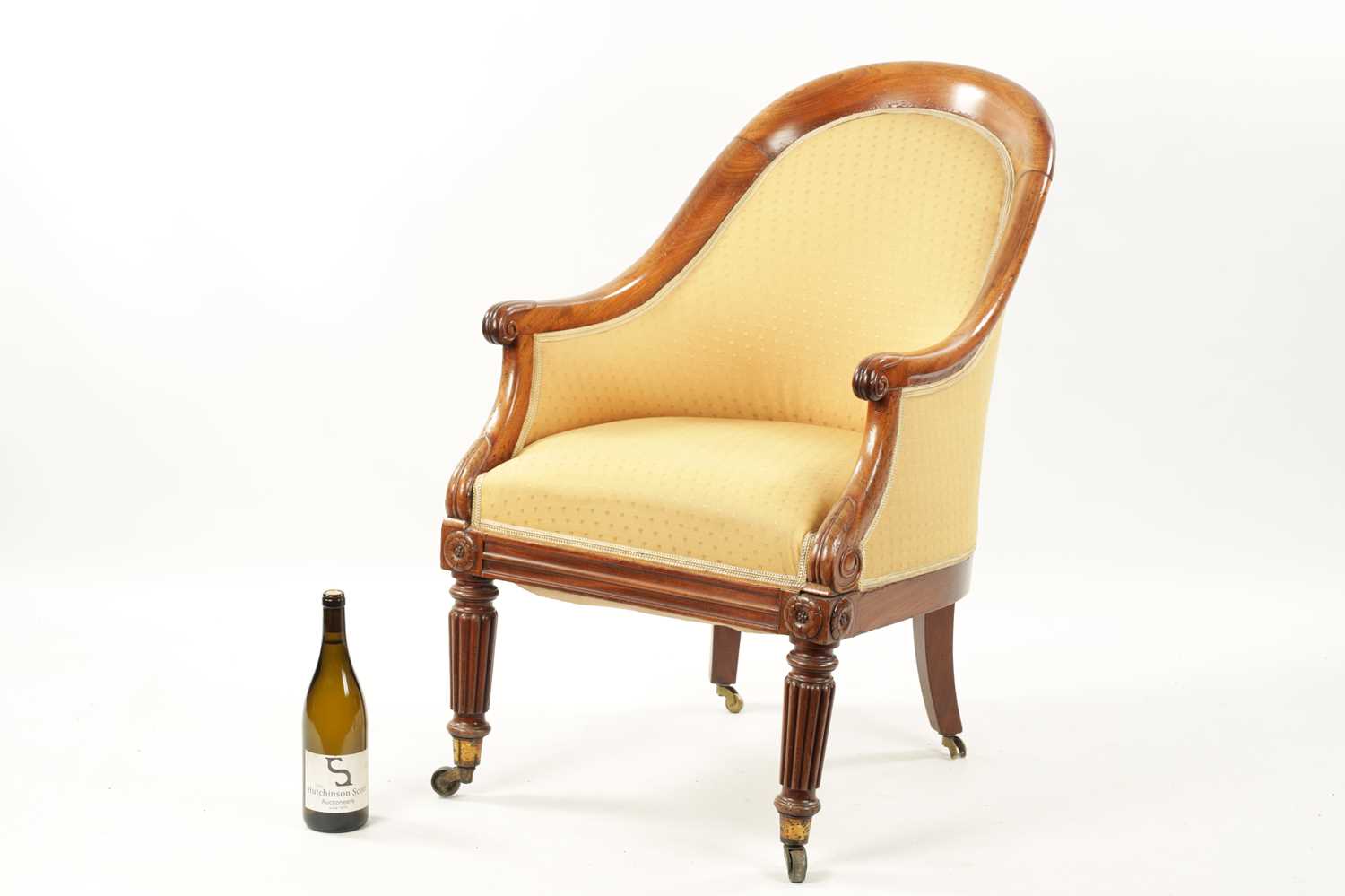 A REGENCY MAHOGANY LIBRARY TUB CHAIR IN THE MANNER OF GILLOWS - Image 2 of 13