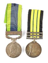AFRICAN GENERAL SERVICE MEDAL 1902-56, AND AN INDIAN GENERAL SERVICE MEDAL 1908