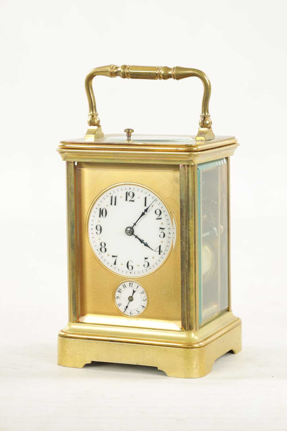 A LATE 19TH CENTURY FRENCH BRASS CASED GRAND SONNERIE CARRIAGE CLOCK - Image 3 of 15
