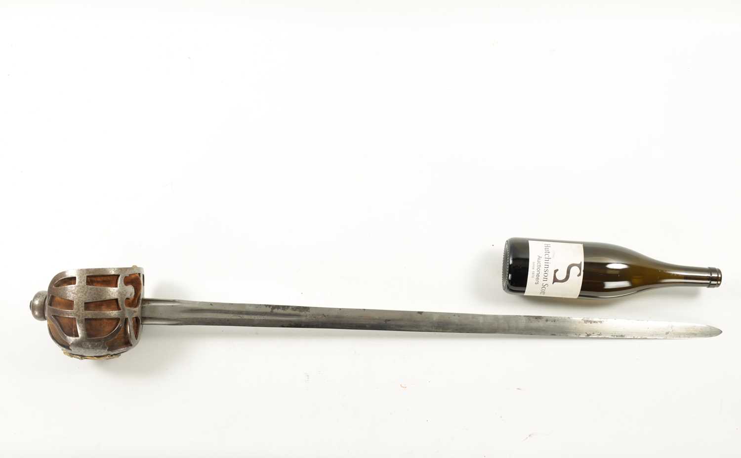A RARE MID 18TH CENTURY SCOTTISH BASKET-HILTED BROADSWORD - Image 7 of 16