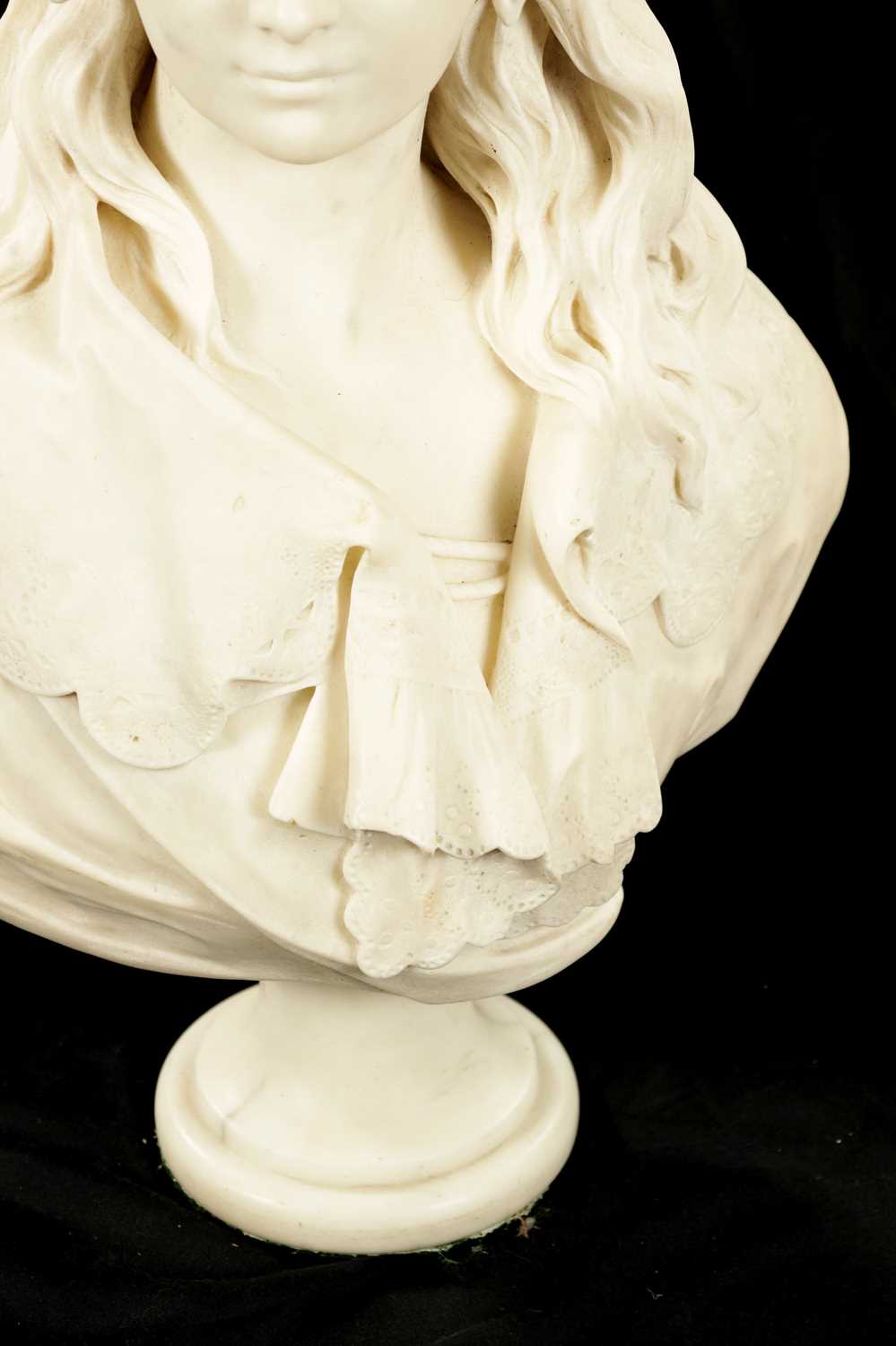 JACQUES BOERO. A 19TH CENTURY CARVED CARRERA MARBLE ITALIAN BUST - Image 3 of 5
