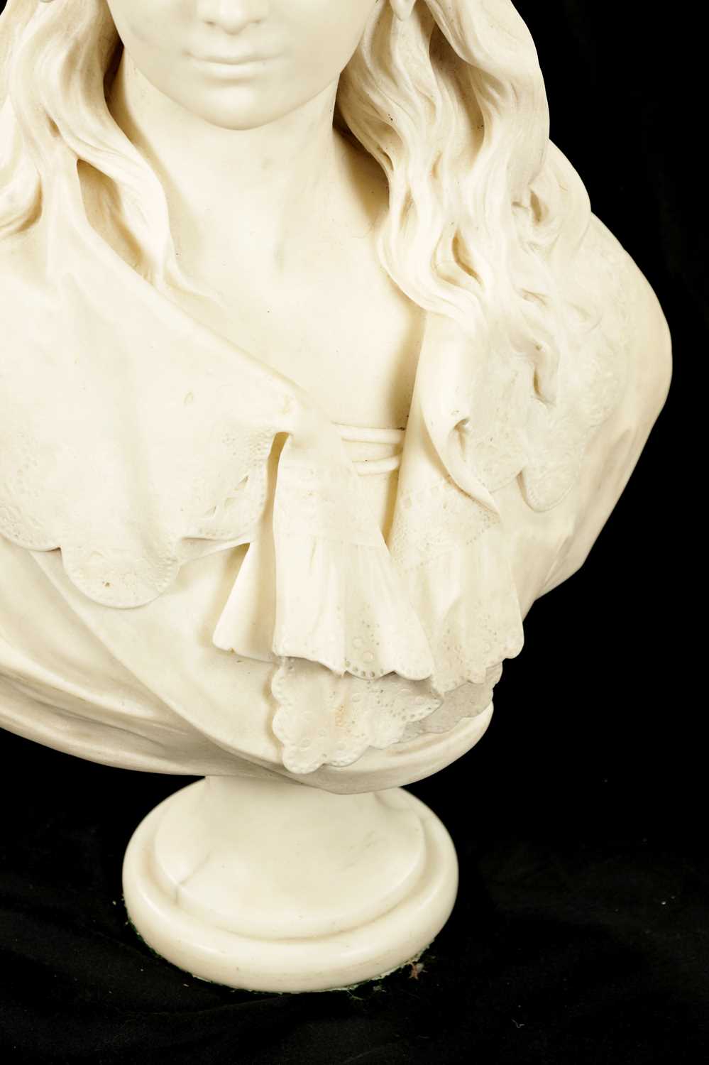 JACQUES BOERO. A 19TH CENTURY CARVED CARRERA MARBLE ITALIAN BUST - Bild 3 aus 5