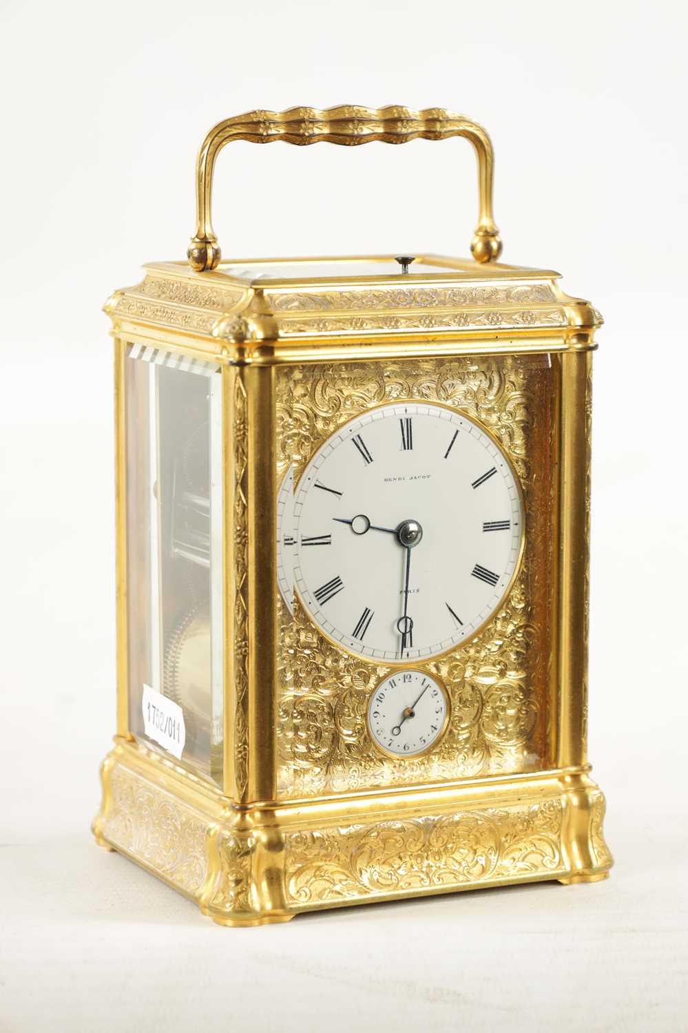HENRI JACOT, PARIS. A LATE 19TH CENTURY FRENCH GRAND SONNERIE CARRIAGE CLOCK - Image 2 of 20