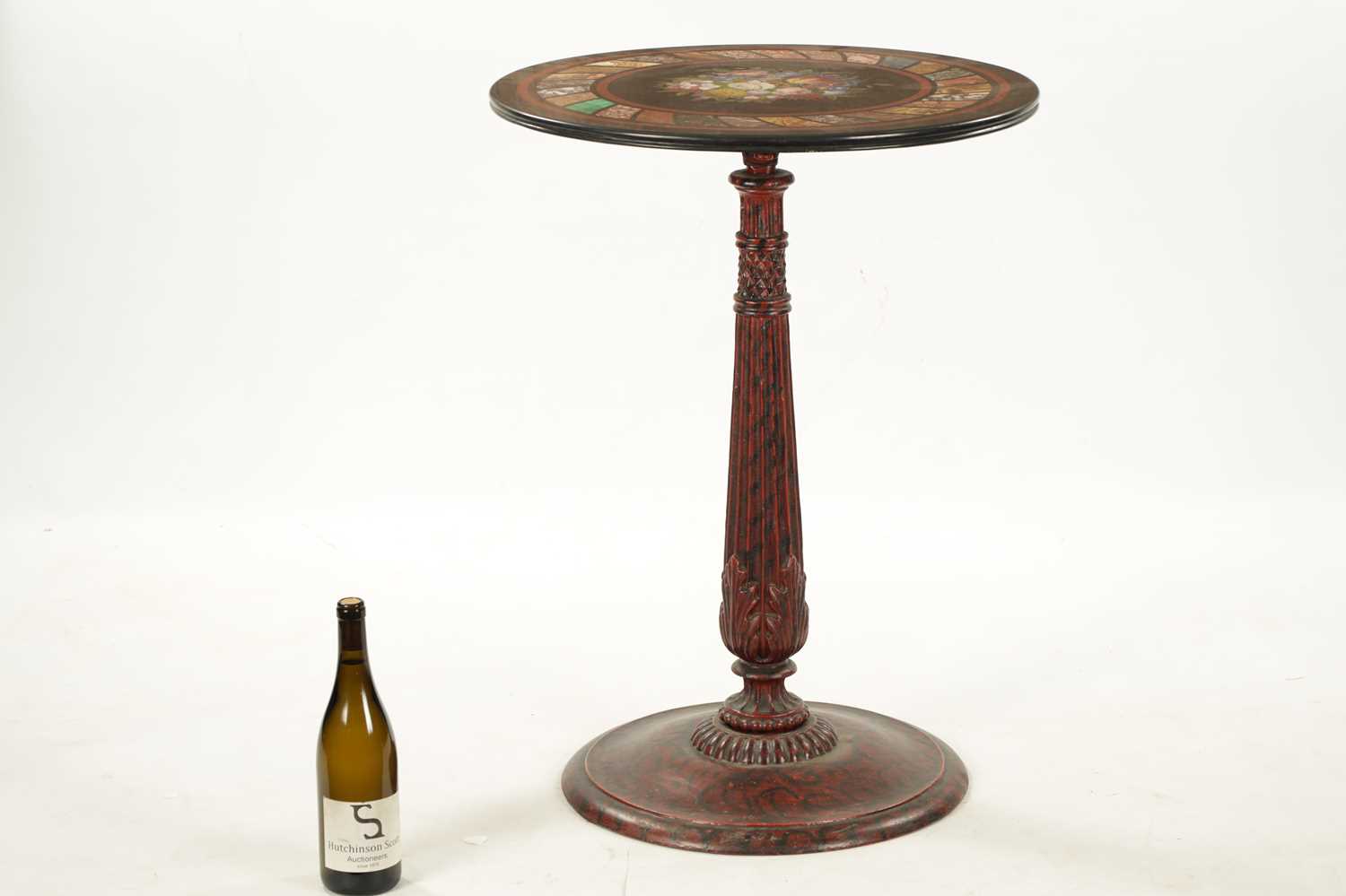 A FINE AND RARE 19TH CENTURY ITALIAN MICRO MOSAIC AND SPECIMEN MARBLE CIRCULAR TOPPED TABLE - Image 3 of 7