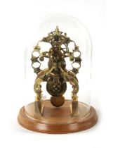 A 19TH CENTURY ENGLISH FUSEE SKELETON CLOCK