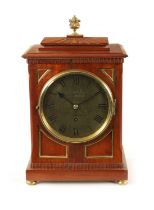 S. SMITH AND SONS, 9, STRAND, LONDON. A SINGLE FUSEE MAHOGANY CHAMFERED TOP BRACKET CLOCK