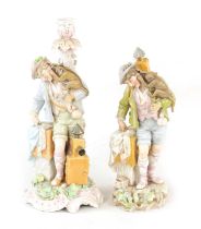 TWO LATE 19TH-CENTURY DRESDEN-TYPE PORCELAIN FIGURINES