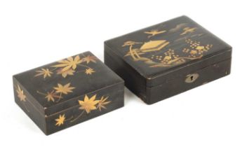 TWO JAPANESE MEIJI PERIOD LACQUERWORK BOXES
