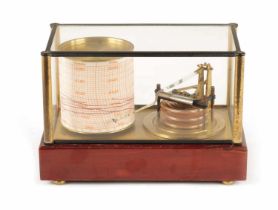 AN UNUSUAL EARLY 20TH CENTURY MINIATURE ELECTRIC BAROGRAPH