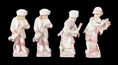 A COLLECTION OF FOUR CONTINENTAL PORCELAIN FIGURES