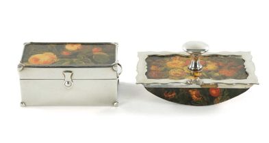 TWO MATCHED LATE 19TH CENTURY CONTINENTAL SILVER STATIONERY ITEMS