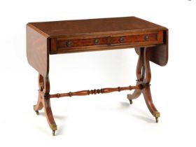 A 20TH CENTURY MAHOGANY SOFA TABLE