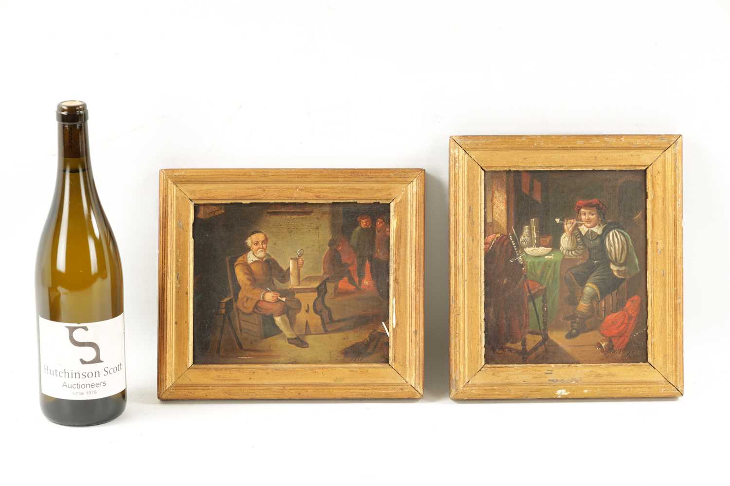 AFTER TENIERS. A SMALL PAIR OF 19TH CENTURY OIL ON PANELS - Image 5 of 6