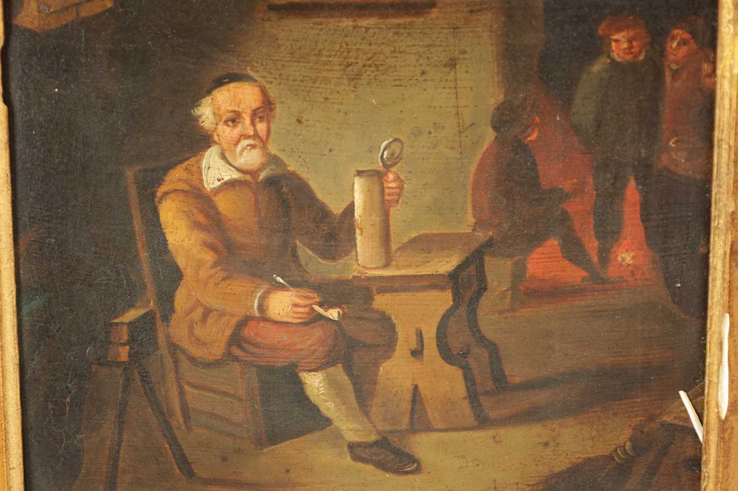 AFTER TENIERS. A SMALL PAIR OF 19TH CENTURY OIL ON PANELS - Image 2 of 6