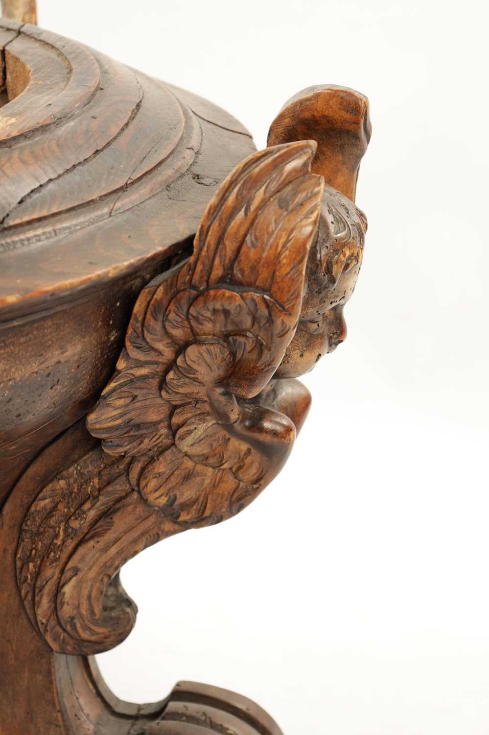 A 19TH-CENTURY CARVED FRUITWOOD ITALIAN OPEN CELLARETTE - Image 10 of 11