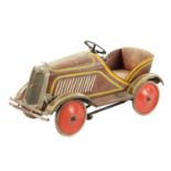 A RARE VINTAGE GERMAN CHILD’S ROADSTER PEDAL CAR CIRCA 1936